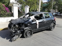 Choque en la Alcalá Martín deja dos lesionados 