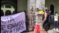 Con pintas, exigen justicia por muerte de José Eduardo