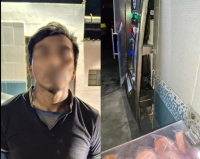 Detienen a hombre por dañar dispensador de agua