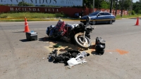 Conductor de lujosa motocicleta resulta lesionado en siniestro vial 