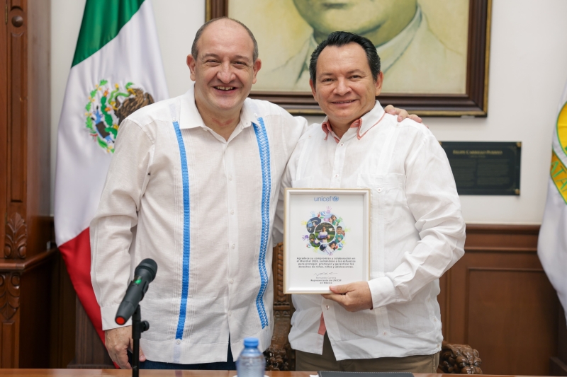 Yucatán y Unicef refuerzan acciones a favor de la niñez