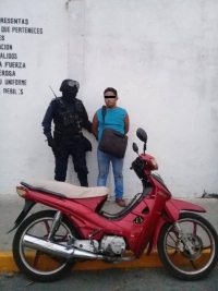 Roba motocicleta al interior de un hotel; ya fue detenido