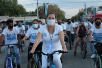 Abril Ferreyro organiza bicicleteada en el Distrito II
