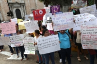 Protestan ejidatarios de Ucú y docentes