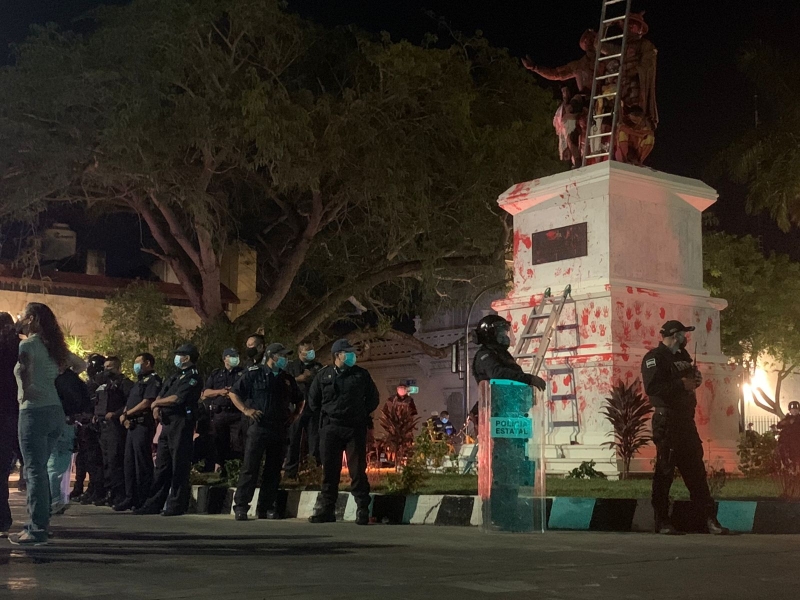 Analiza INAH daños al monumento a Los Montejo