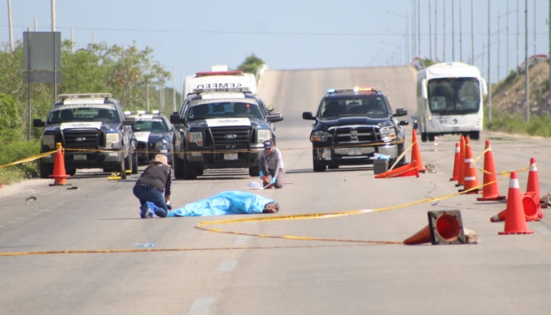 Arrollan y matan a ciclista en la Mérida-Progreso