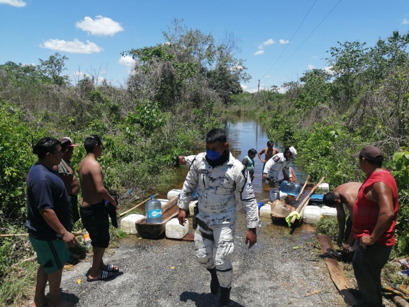 Guardia Nacional continúa apoyando a municipios del sur del Estado