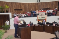 Movimiento por la Movilidad de Mérida protesta en el Congreso