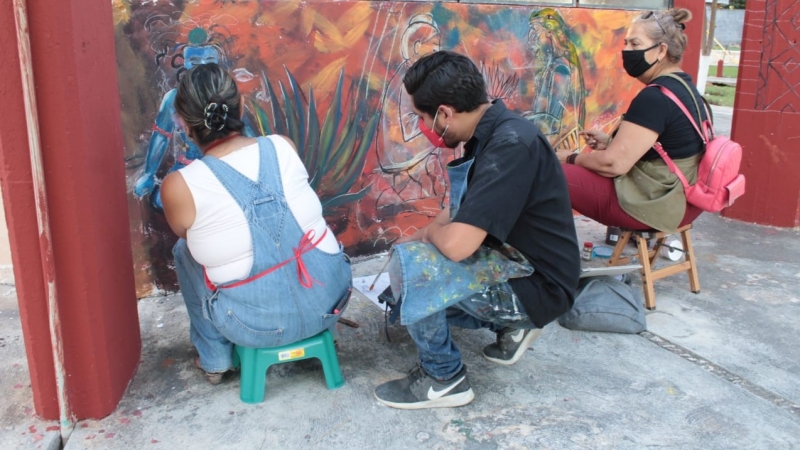 En mural, plasman historia de la Unidad Habitacional Cordemex