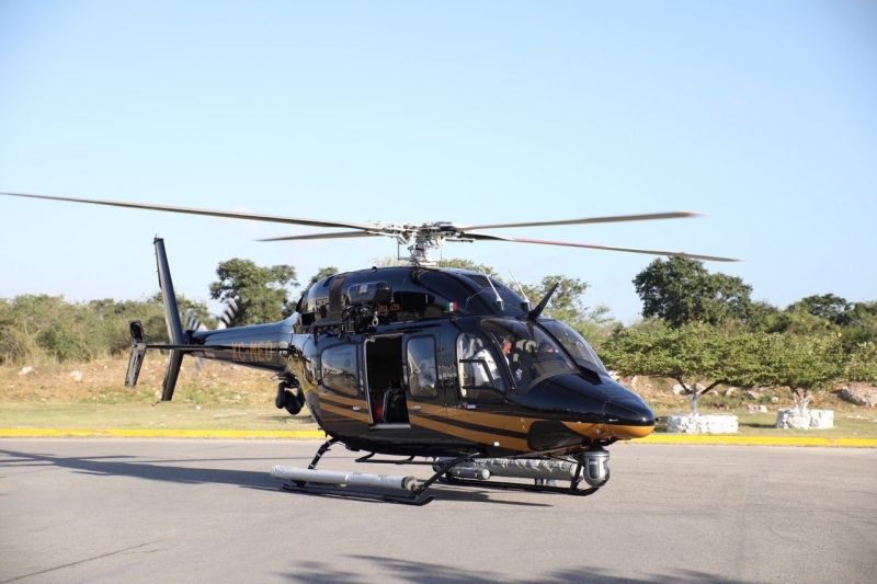 Vila Dosal entrega helicóptero y patrullas a la SSP