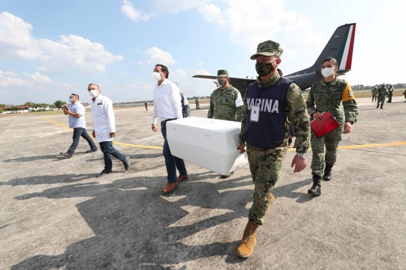 Llegan vacunas para adultos mayores contra Covid-19 a Yucatán