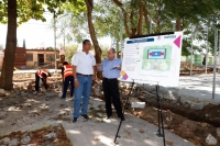 Supervisan obras en el parque Polígono 108-CROC