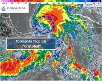 Se intensifica "Cristóbal" nuevamente a tormenta tropical