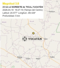 Reportan sismo al sur de Tecoh