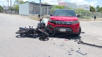 Motociclistas lesionados en siniestro vial