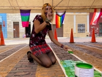 Comunidad LGBTTTI+ interviene espacio público para ser visibilizados