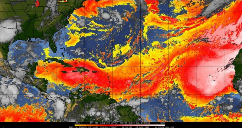 Polvo del Sahara llegaría este martes a Yucatán