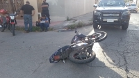 Motociclista resulta lesionado en siniestro vial 