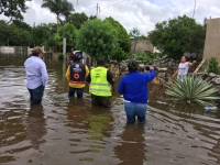 Brindan apoyo a comunidades afectadas por intensas lluvias en Motul