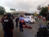 Motociclista lesionado tres colisionar con autobús