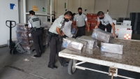 Asegura Guardia Nacional pulpo congelado en Aeropuerto de Mérida