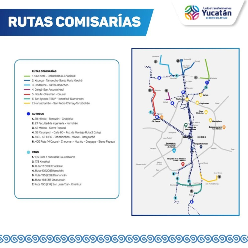 Implementarán siete trayectos que conectarán 20 comisarías