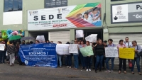 Protestan sindicalizados del Ieaey