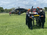 Helicóptero de SSP traslada a joven con eclampsia