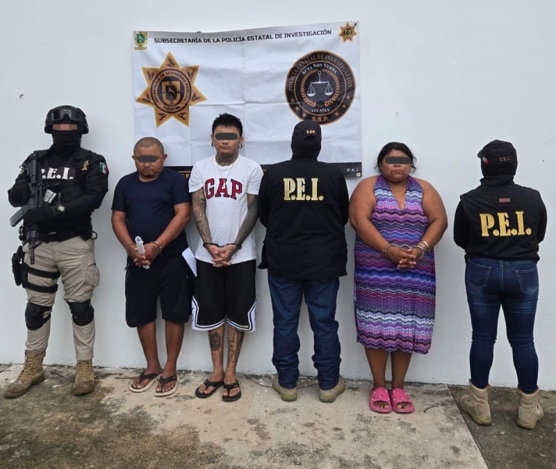 Detienen a 3 y aseguran droga en cateo